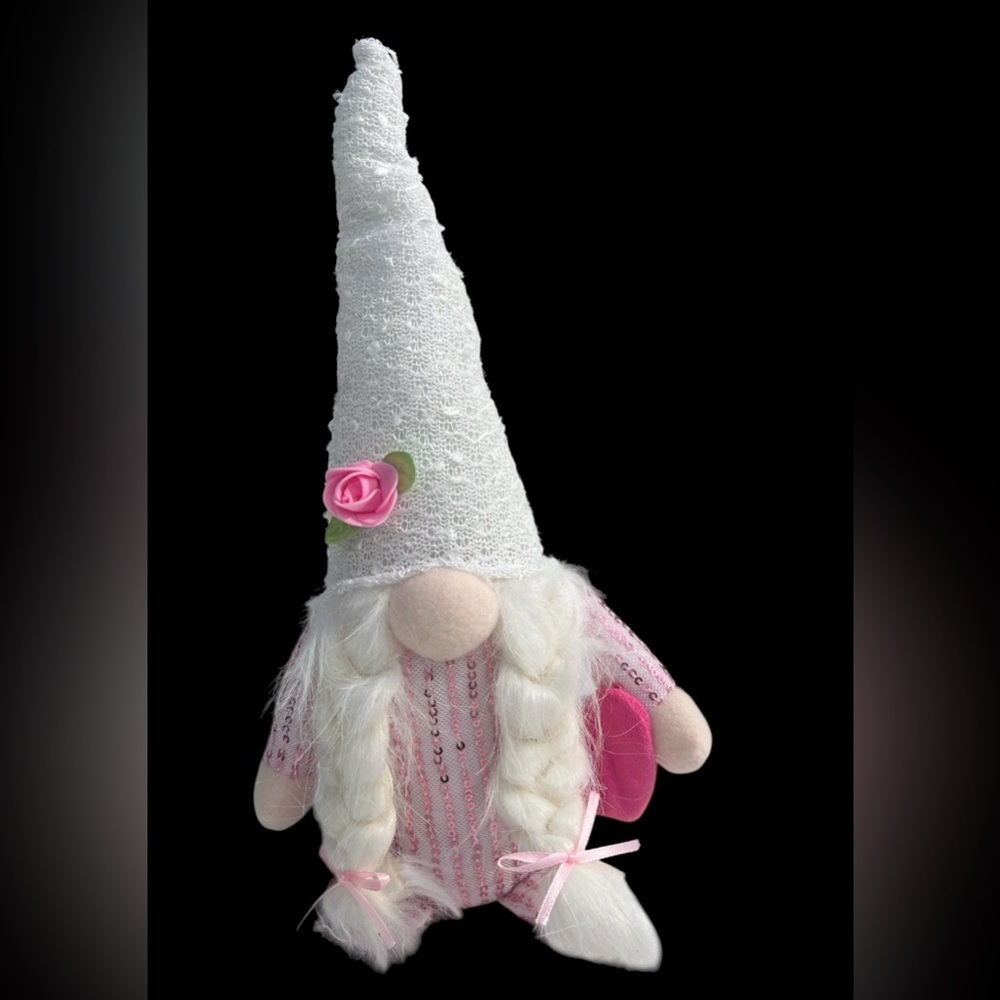 Valentine Gnome Couple Plush Holiday Decorations - Pink & Red - Picture 4 of 4